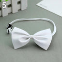 Dapper Adjustable Pet Bow Tie for Stylish Pets  ourlum.com WHITE one size 