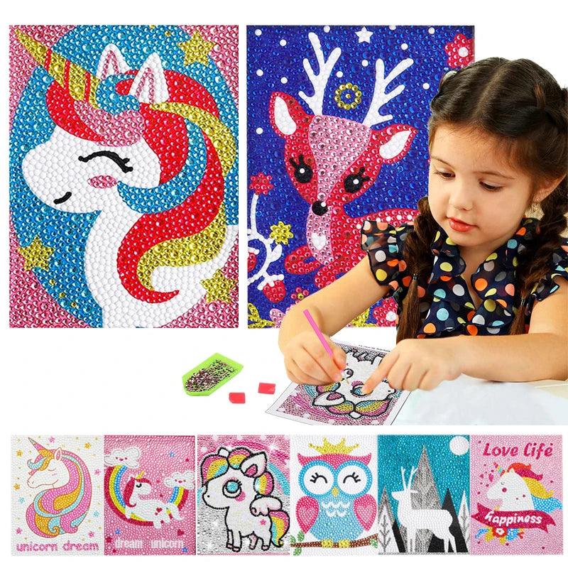 Enchanting Crystal Diamond Painting Kits for Kids - Deer, Unicorn, Owl Arts and Crafts  ourlum.com   