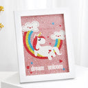 Whimsical Animal Diamond Painting Kit for Kids - DIY Crystal Rhinestone Craft Kit  ourlum.com K019 without frame  