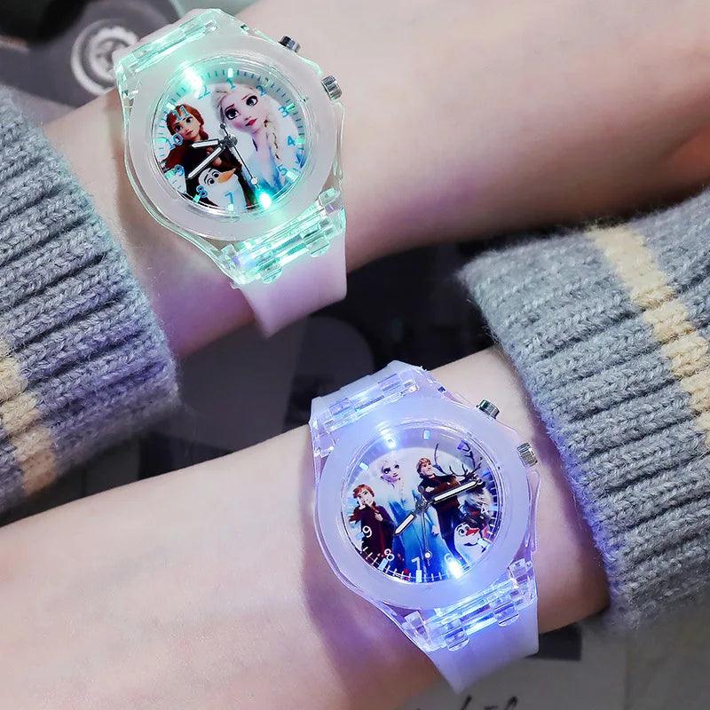 Frozen Princess Aisha Sophia Kids LED Watch with Luminous Effect  ourlum.com   