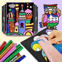 Magical Cartoon Transfer Painting Kit: Creative Art Set for Kids and Learning