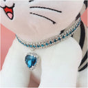 Luxury Love Gemstone Pet Collar Kit - Fashionable DIY Cat Dog Necklace with Rivet Decoration  ourlum.com   