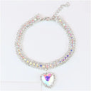 Luxury Love Gemstone Pet Collar Kit - Fashionable DIY Cat Dog Necklace with Rivet Decoration  ourlum.com 2 10-20CM 