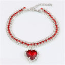 Luxury Love Gemstone Pet Collar Kit - Fashionable DIY Cat Dog Necklace with Rivet Decoration  ourlum.com 3 10-20CM 