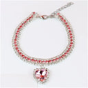 Luxury Love Gemstone Pet Collar Kit - Fashionable DIY Cat Dog Necklace with Rivet Decoration  ourlum.com 4 10-20CM 