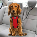 Dog Car Safety Harness with Adjustable Headrest Restraint and Elastic Bungee Buffer  ourlum.com   