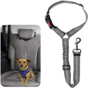 Dog Car Safety Harness with Adjustable Headrest Restraint and Elastic Bungee Buffer  ourlum.com GRAY 1 PCS 