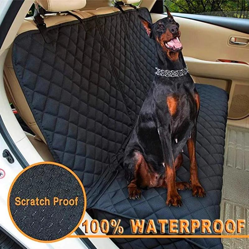 Waterproof Dog Car Seat Cover with Hammock and Safety Protection System for Small and Large Dogs - Easy to Clean Car Back Seat Protector  ourlum.com   