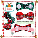 Festive Dog Bowtie Set for Small Dogs with Movable Christmas Bows  ourlum.com   