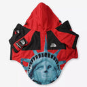 French Bulldog Print Waterproof Dog Raincoat with Hoodie - Stylish Windbreaker for Small and Big Dogs  ourlum.com Red2 S 