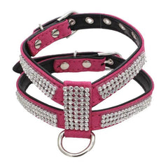 Elegant Rhinestone Dog Collar Set: Luxury Bling Leash Combo