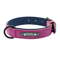 Personalized Leather Dog Collar: Engraved Safety Pet Collar for Small to Large Breeds