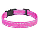 Adjustable Reflective Dog Collar with Waterproof Design  ourlum.com Pink Reflect Nylon United State 