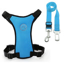 Adventure Dog Harness Leash Set with Snack Bag and Car Safety Belt  ourlum.com blue S 