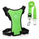 Adventure Dog Harness Leash Set with Snack Bag and Car Safety Belt  ourlum.com green S 