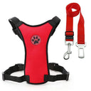 Adventure Dog Harness Leash Set with Snack Bag and Car Safety Belt  ourlum.com red S 