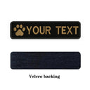 Customizable Dog Paw Embroidery Patch for Personalized Dog Accessories  ourlum.com brown-Velcro  