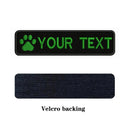 Customizable Dog Paw Embroidery Patch for Personalized Dog Accessories  ourlum.com green-Velcro  