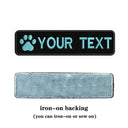 Customizable Dog Paw Embroidery Patch for Personalized Dog Accessories  ourlum.com Light blue-iron on  