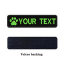 Customizable Dog Paw Embroidery Patch for Personalized Dog Accessories  ourlum.com light green-Velcro  