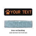 Customizable Dog Paw Embroidery Patch for Personalized Dog Accessories  ourlum.com orange-iron on  