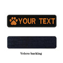 Customizable Dog Paw Embroidery Patch for Personalized Dog Accessories  ourlum.com orange-Velcro  