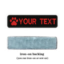 Customizable Dog Paw Embroidery Patch for Personalized Dog Accessories  ourlum.com red-iron on  