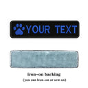 Customizable Dog Paw Embroidery Patch for Personalized Dog Accessories  ourlum.com blue-iron on  