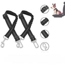 Pet Safety Harness for Car - Adjustable Reflective Nylon Seat Belt with Bungee Tether  ourlum.com   