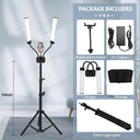 Adjustable LED Fill Light Studio Kit with Tripod and Rotatable Arms  ourlum.com 160cm Tripod Poland 