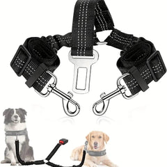 Double Dog Car Safety Harness: Reflective Shock Absorption for Night Safety