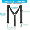 Adjustable Double Dog Car Safety Harness with Reflective Shock Absorption for Pet Travel  ourlum.com   