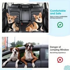 Double Dog Car Safety Harness: Reflective Shock Absorption for Night Safety
