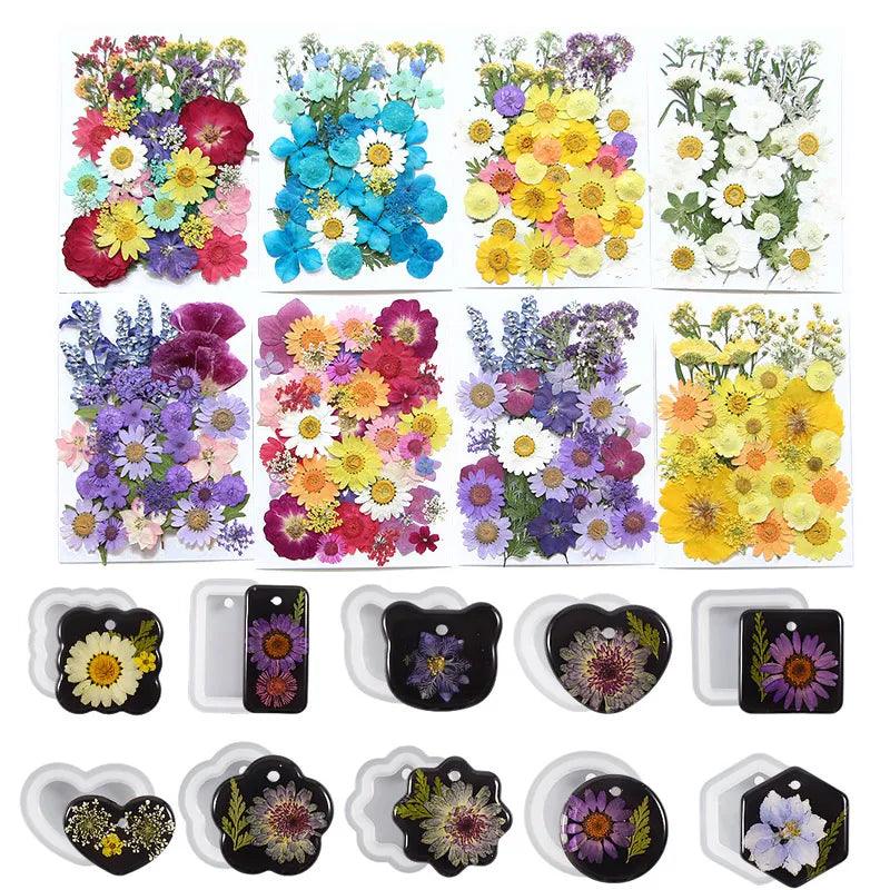 Epoxy Resin Jewelry Making Kit with Real Dried Flowers  ourlum.com   