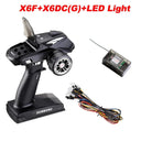 Ultimate Control Bundle: DumboRC X6 X4 X5 2.4G 6CH Transmitter with X6FG Gyro Receiver and LED Light Set for RC Cars and Boats  ourlum.com X6 X6DCG W LED  