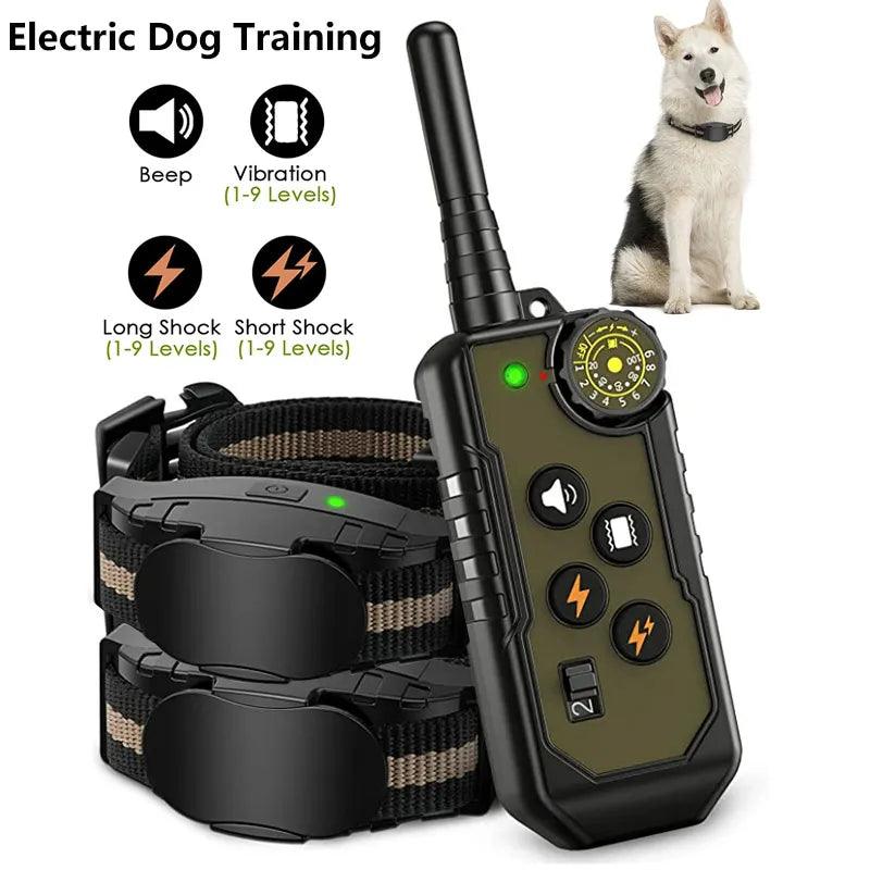 Advanced Electric Dog Training Collar with Waterproof Remote Control - Professional Bark Stopper for All Dog Sizes  ourlum.com   