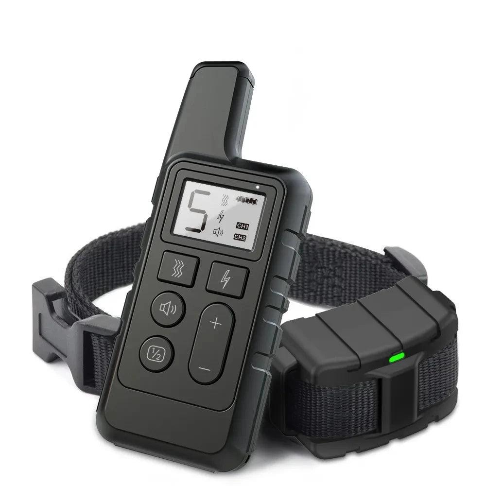 Waterproof Remote Control Electric Dog Training Collar with Shock Vibration Sound - 500m Range  ourlum.com black  