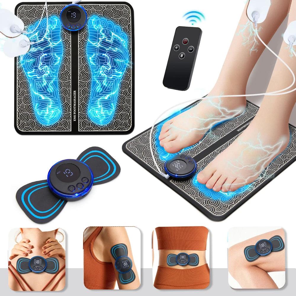Ultimate Pulse Muscle Stimulation Foot Massager for Relaxation and Pain Relief  ourlum.com   
