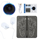 Foldable Electric EMS Foot Massager Mat with 8 Massage Modes and Smart Acupoint Capture  ourlum.com Foot Legs Massager  