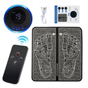 Foldable Electric EMS Foot Massager Mat with 8 Massage Modes and Smart Acupoint Capture  ourlum.com Remote control  