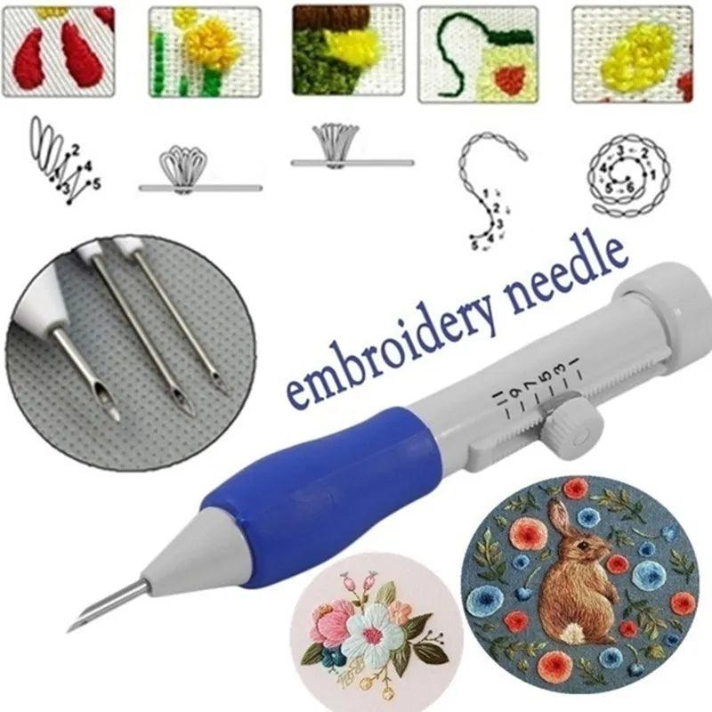 Magic Embroidery Needle Punch Kit with Interchangeable Needles for DIY Sewing  ourlum.com   