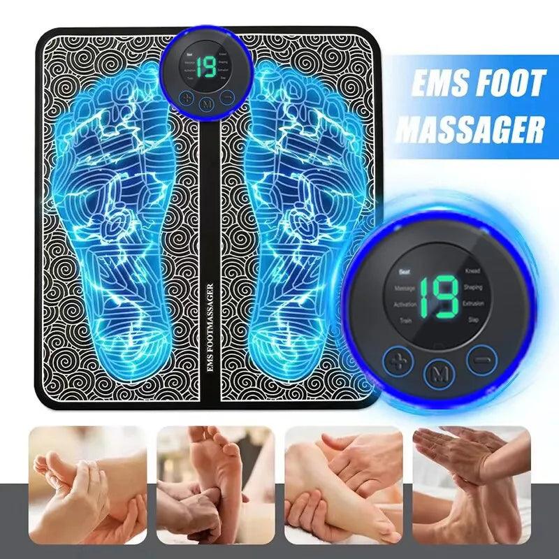 Foot Relaxation Therapy Pad with 8 Modes and 19 Levels - USB Rechargeable  ourlum.com   