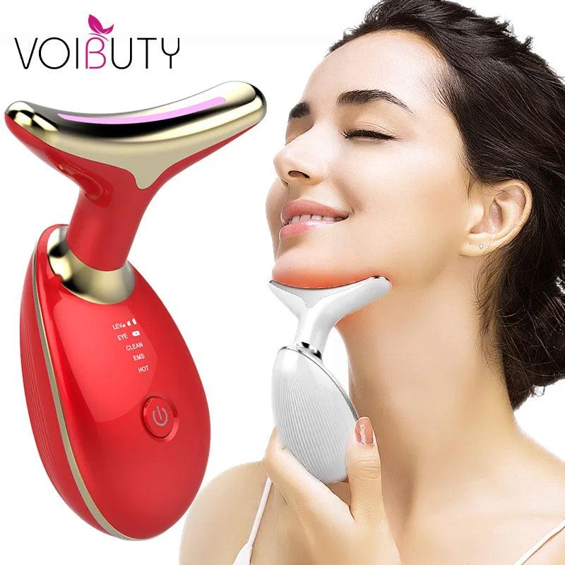 Neck EMS Massager with LED Photon Therapy for Skin Rejuvenation  ourlum.com   