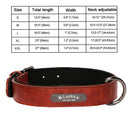 Luxury Personalized Leather Dog Collar with Engraved Nameplate - Adjustable for Small to XXL Breeds - Stylish and Secure Pet Accessory  ourlum.com Dark Red Collar S 