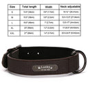 Luxury Personalized Leather Dog Collar with Engraved Nameplate - Adjustable for Small to XXL Breeds - Stylish and Secure Pet Accessory  ourlum.com Darge Brown Collar S 