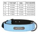 Luxury Personalized Leather Dog Collar with Engraved Nameplate - Adjustable for Small to XXL Breeds - Stylish and Secure Pet Accessory  ourlum.com NC Blue Collar S 