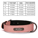 Luxury Personalized Leather Dog Collar with Engraved Nameplate - Adjustable for Small to XXL Breeds - Stylish and Secure Pet Accessory  ourlum.com Pink Collar S 