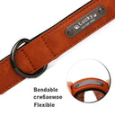 Luxury Personalized Leather Dog Collar with Engraved Nameplate - Adjustable for Small to XXL Breeds - Stylish and Secure Pet Accessory  ourlum.com   