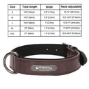 Luxury Personalized Leather Dog Collar with Engraved Nameplate - Adjustable for Small to XXL Breeds - Stylish and Secure Pet Accessory  ourlum.com Brown Collar S 