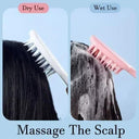 Silicone Scalp Massaging Brush with Extended Handle for Hair Care  ourlum.com   